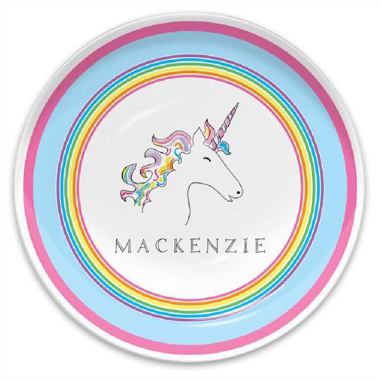 Unicorn Over the Rainbow Plate